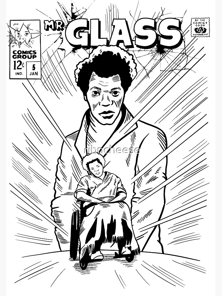 Mr Glass Comic B W Photographic Print For Sale By Ribncheese Redbubble