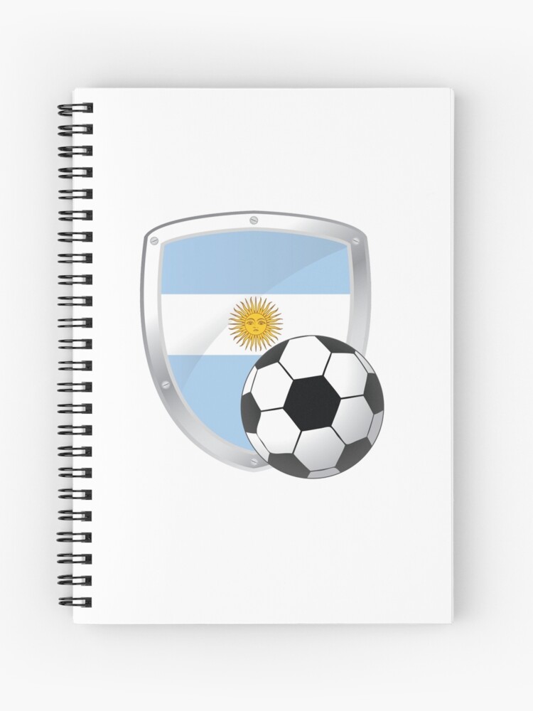 Cuaderno de espiral «fútbol escudo argentina con el sol de mayo» de aduran  | Redbubble