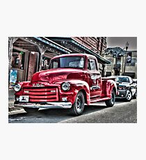 Red Pickup Photographic Print