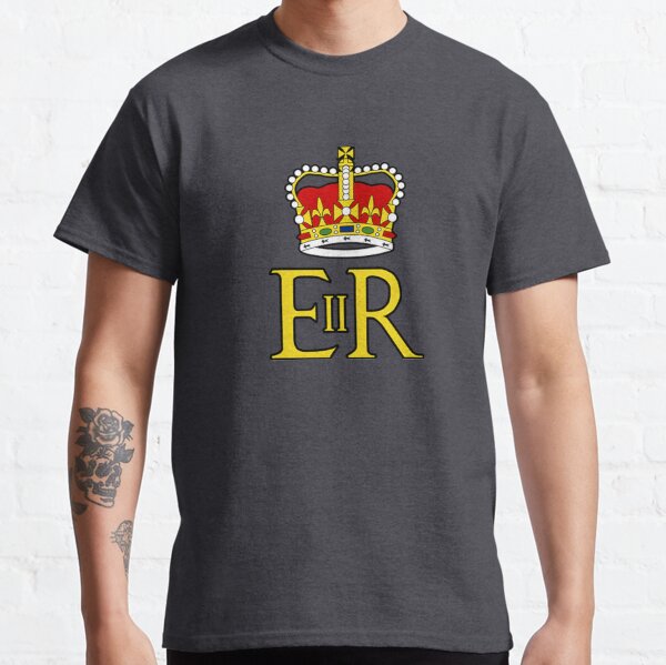 Elizabeth II ER Crown UK Monarch God Save The Queen T-shirt classique