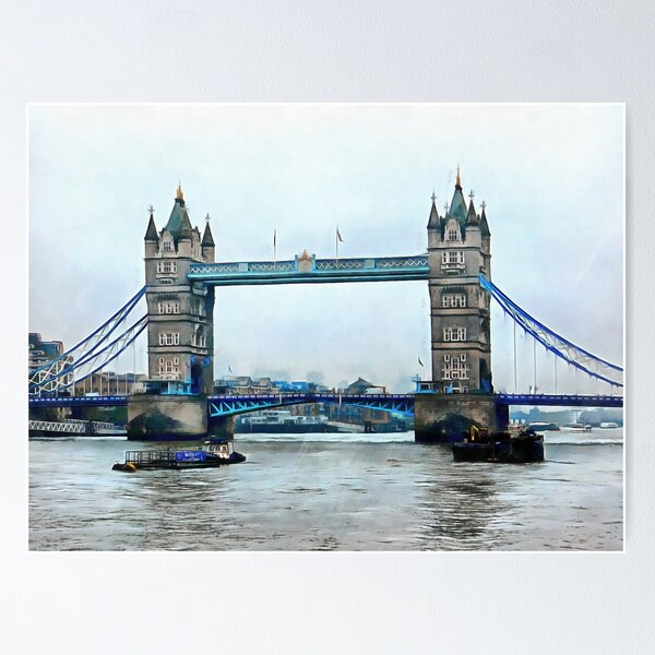 Item preview, Moored Boats At Tower Bridge designed and sold by ShannathShima.