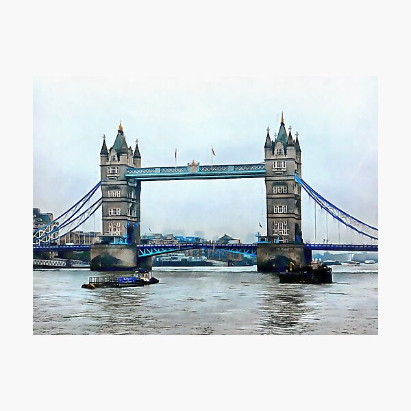 Item preview, Moored Boats At Tower Bridge designed and sold by ShannathShima.