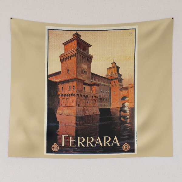Item preview, Vintage Ferrara Italian travel advertising designed and sold by aapshop.