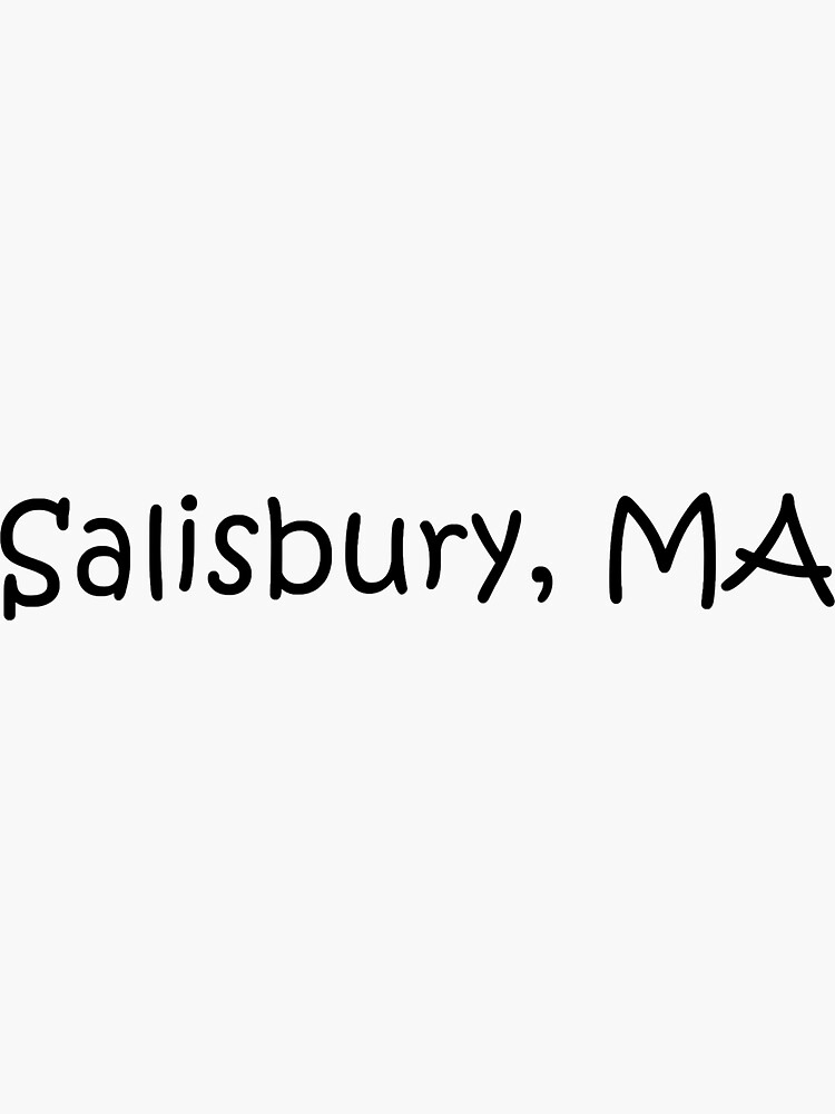 "Salisbury, MA" Sticker for Sale by lukaskugler Redbubble