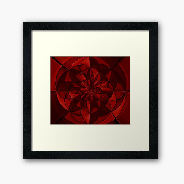 Ruby Radial Design Framed Art Print