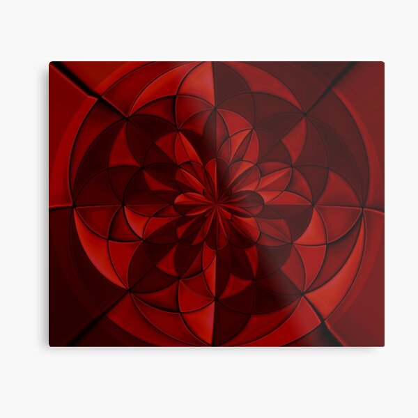 Ruby Radial Design Metal Print