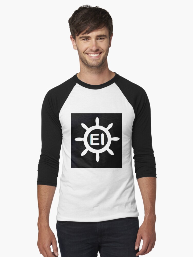 Thumbnail 1 of 3, Baseball ¾ Sleeve T-Shirt, Emerald Isle Ships Wheel designed and sold by barryknauff.