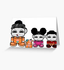 Yum Family: Nom, Jo, Coop & Free O'BABYBOT Toy Robot Greeting Card