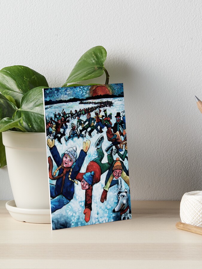 Thumbnail 1 of 2, Art Board Print, "Human Dominoes" by Chad Elliott designed and sold by Wildermans.