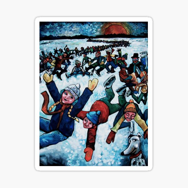 "Human Dominoes" by Chad Elliott Sticker