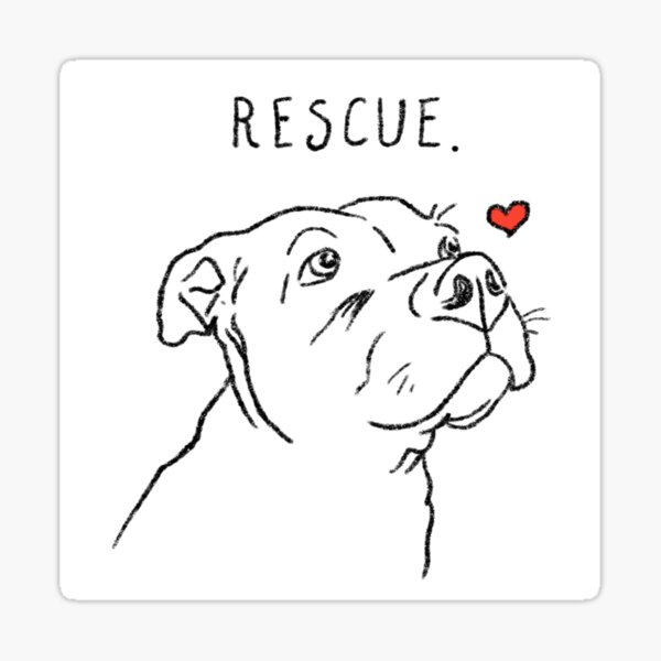 Rescue Pitbull, Pit Bull Lovers, Pittie, Pibble, Cute Pitbull, Adopt Don't Shop, Dog Rescue Sticker