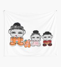 Yum Family: Nom, Jo, Coop & Free O'BABYBOT Toy Robot 2.0 Wall Tapestry