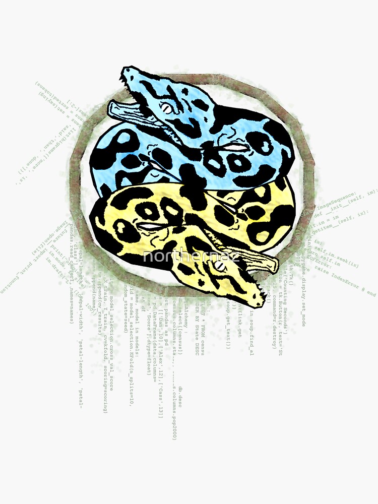 "Python Programming" Sticker for Sale by northernaz | Redbubble