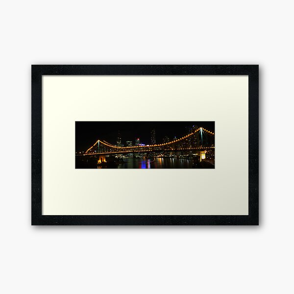 Brisbane and the Story Bridge Framed Art Print