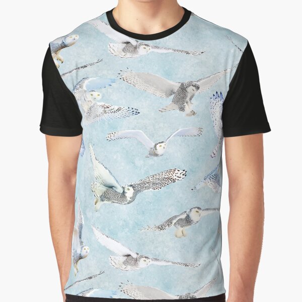 Snowy Owls on Ice Graphic T-Shirt