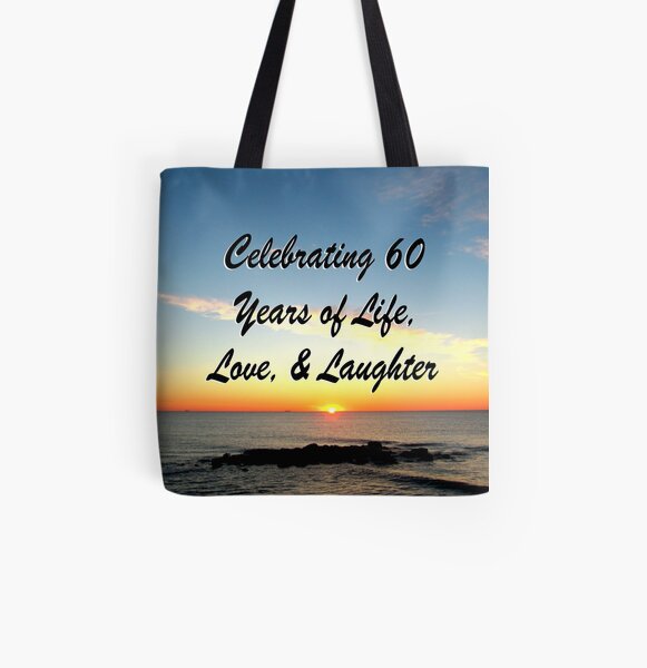 JOYFUL 60TH CELEBRATION All Over Print Tote Bag
