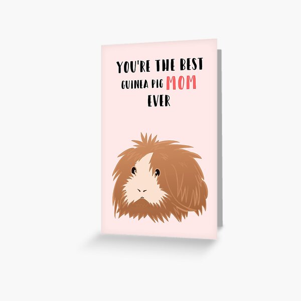 Guinea Pig - Mothers Day - Mom - Guinea Pig Mom - from the pet - from the guinea pig Greeting Card