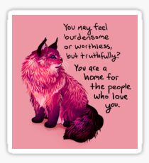 Pegatina "Eres un hogar para la gente que te quiere". Norwegian Forest Cat