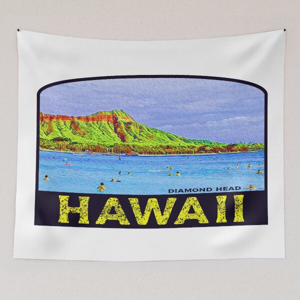 Item preview, Hawaii Diamond Head Honolulu Vintage Beach Oahu designed and sold by DESTINATIONS DECAL.