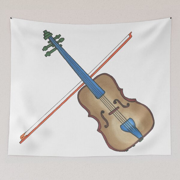 Item preview, Music, instrument, strings, violin, multicolor, drawing, BebiCervin designed and sold by BebiCervin.