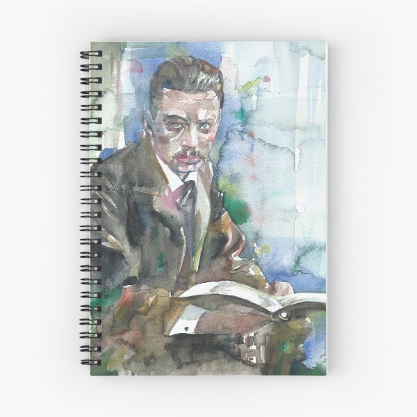 Item preview, RAINER MARIA RILKE - watercolor portrait.5 designed and sold by lautir.