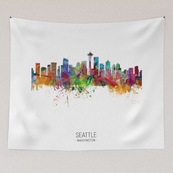 Item preview, Seattle Washington Skyline designed and sold by ArtPrints.
