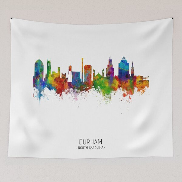 Item preview, Durham North Carolina Skyline designed and sold by ArtPrints.
