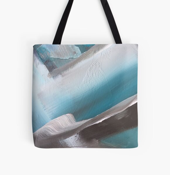 Blue Graphic Allover-Print Tote Bag