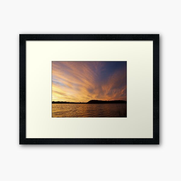Cloud Spray at Sunset - Caning River, Perth, Western Australia Framed Art Print