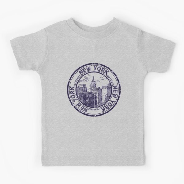 Text-print T-shirt - Blue/New York - Kids