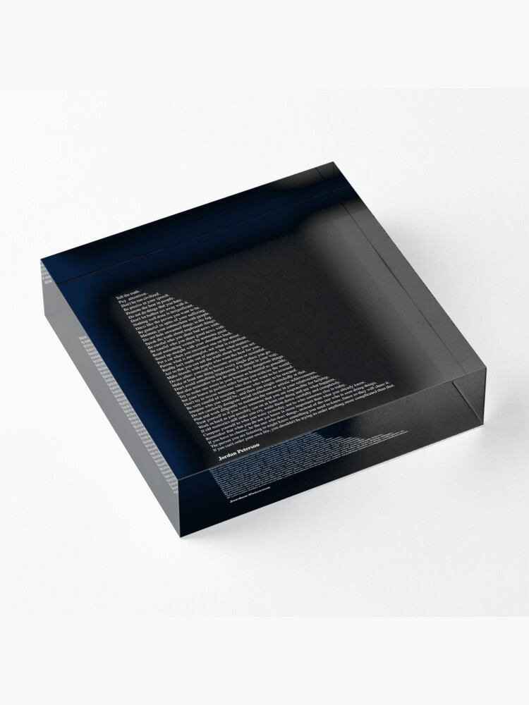Alternate view of Quotes by Jordan Peterson Acrylic Block