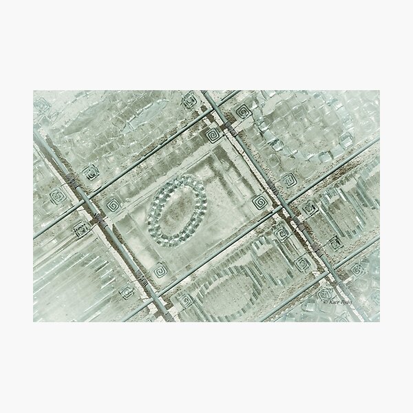 Abstract Geometric Design Photography - Teal Photographic Print