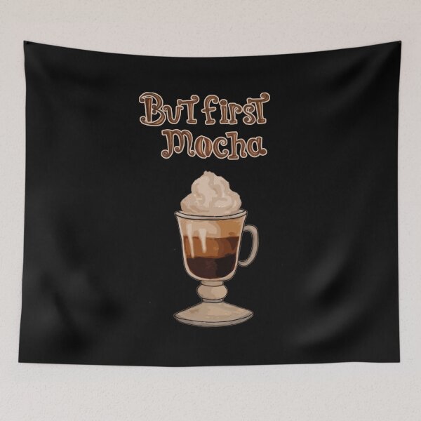 Item preview, But first mocha hand drawn with coffee designed and sold by joshuayule.