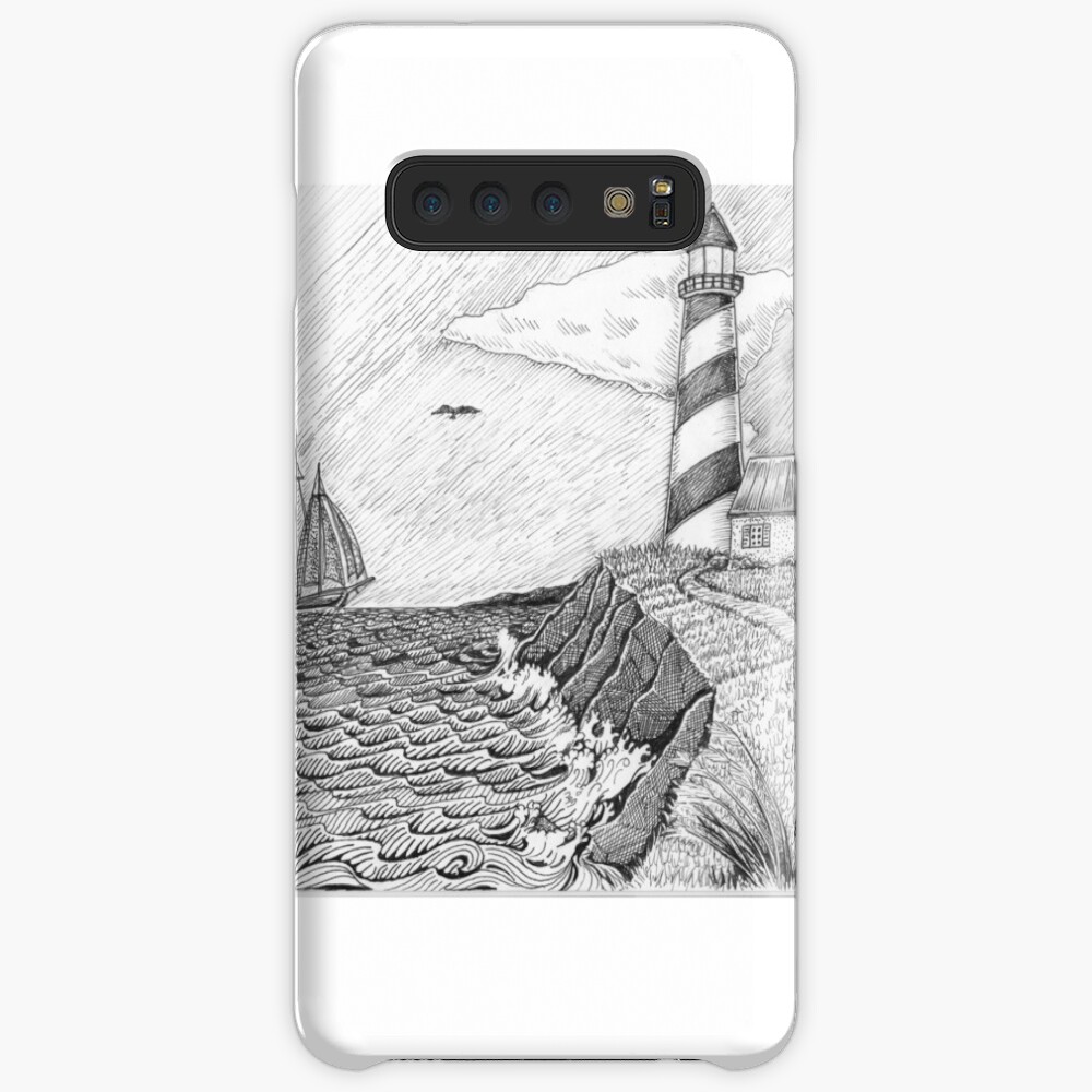 Lighthouse black and white Case & Skin for Samsung Galaxy