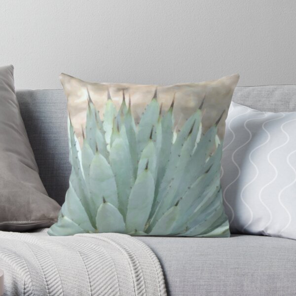 Succulents, Dreamy Southwest Photography - Agave Cactus 3 Throw Pillow