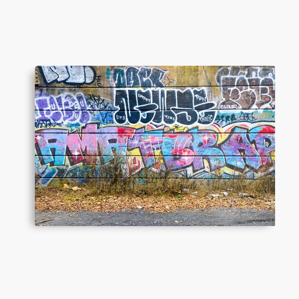 Abstract Graffiti Wall Art Photography - The Wall Metal Print