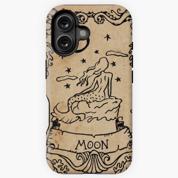 Vista previa del artículo con la obra «Tarot de sirena: la luna», diseñado y vendido por SophieJewel.