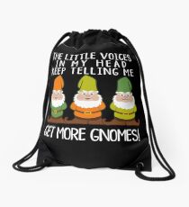 The Littles Voices Get More Gnomes Dark Drawstring Bag