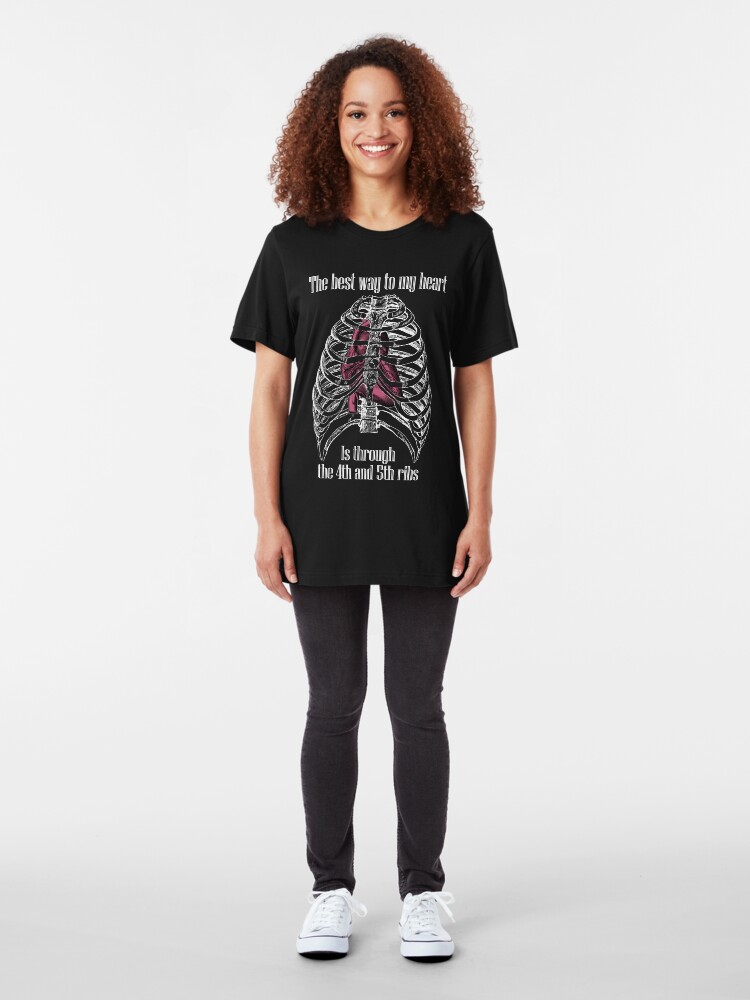 Alternate view of The Best Way to My Heart - Reverse Image Slim Fit T-Shirt