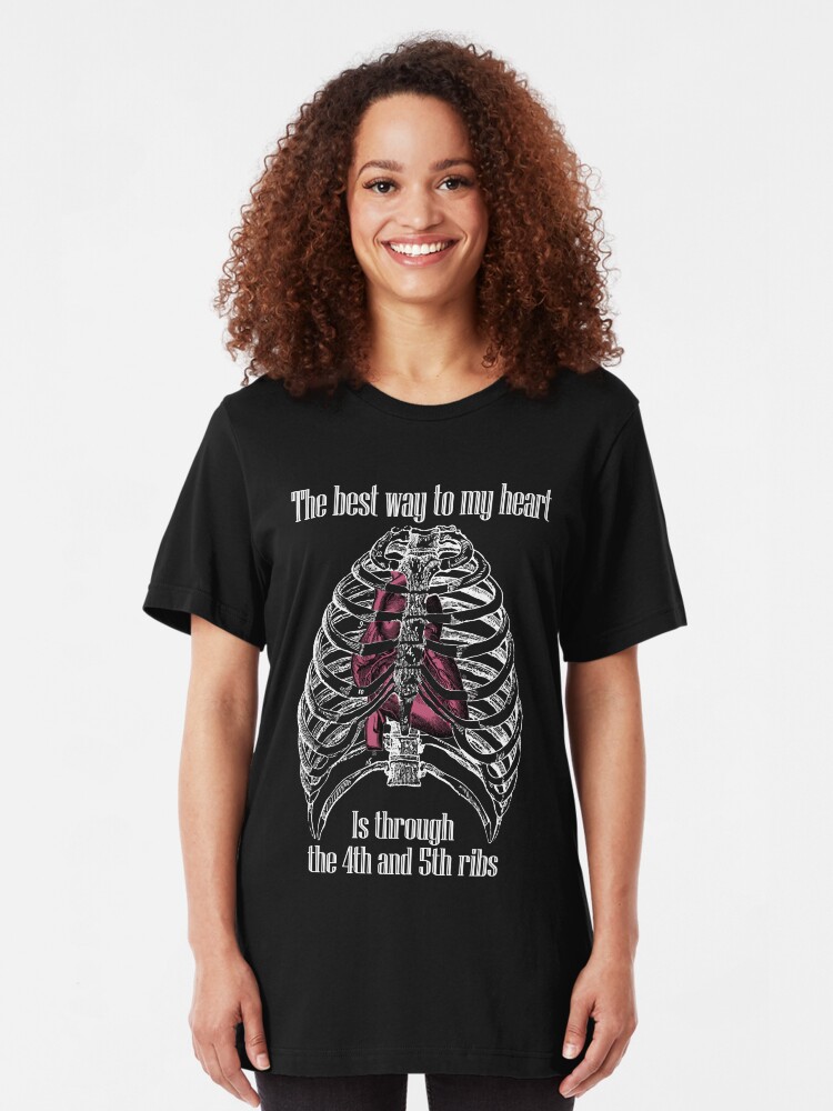 Alternate view of The Best Way to My Heart - Reverse Image Slim Fit T-Shirt