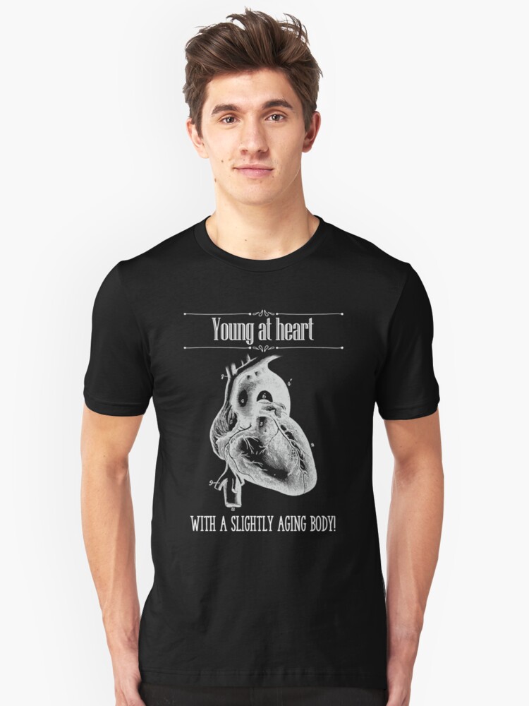 Alternate view of Young At Heart - Reverse Image Slim Fit T-Shirt