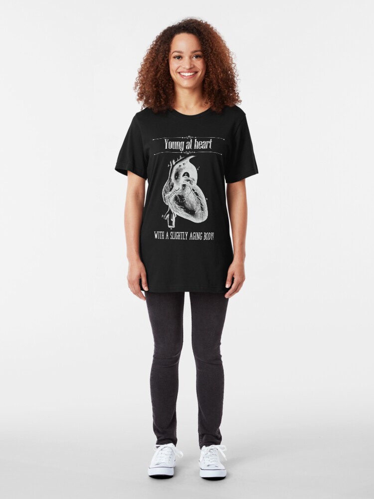 Alternate view of Young At Heart - Reverse Image Slim Fit T-Shirt
