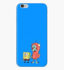 Vinilo o funda para iPhone Calamardo y Bob Esponja