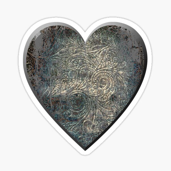 A Distressed Heart Sticker