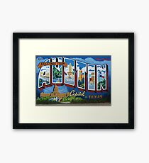 Austin Postcard mural Framed Print