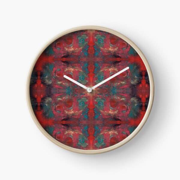 "pat_tho" - SDTho_Art: oil pastel, abstract, digital pattern Clock