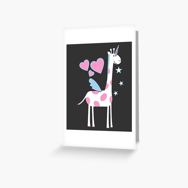Giraffe Unicorn Greeting Cards Redbubble - roblox frappe greetings