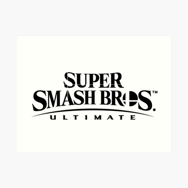 super smash bros ultimate logo art print by koudir redbubble super smash bros ultimate logo art print by koudir redbubble