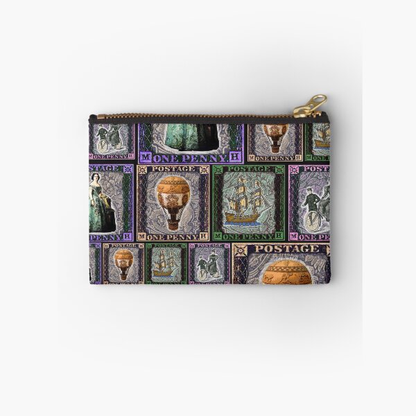 Item preview, Four antique-looking illustrations on stamps designed and sold by jennyjeffries.