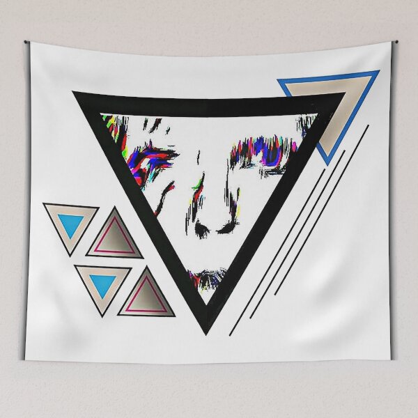 Item preview, Abstract Face And Triangles. WallsOfFameAust designed and sold by WallsOfFameAust.